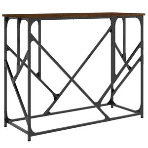 vidaXL Konzolna mizica rjavi hrast 100x40x80 cm inženirski les