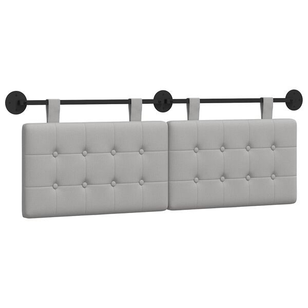 vidaXL Visoki naslon za glavo Oblačno siva 150 x 55 x 5 cm blago