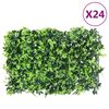 &nbsp;vidaXL Ograja iz umetnih listov 24 kosov zelena 40x60 cm