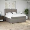 vidaXL Box spring postelja z vzmetnico taupe 180x200 cm blago