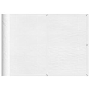 vidaXL Balkonsko platno belo 75x700 cm 100 % poliestrski oxford
