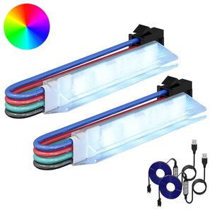 vidaXL LED trak 2 pcs Črna in bela 1745 mm Baker in plastika