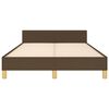 vidaXL Posteljni okvir brez vzmetnice temno rjava 120x190 cm blago