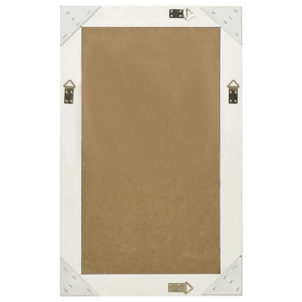 vidaXL Stensko ogledalo v baročnem stilu 50x80 cm belo