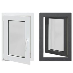 vidaXL Notranja barva okna za klet bela RISOR 50 x 75 cm