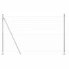 vidaXL Ograja s stebrom srebrna 1,6 x 10 m Jeklo