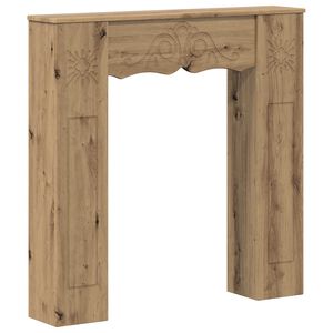 vidaXL Okvir kamina Artisan hrast 102 x 20 x 102 cm Inženirski les