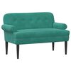 vidaXL Dvojnica s gumbi Turkizna 120 x 66 x 78 cm Žamet