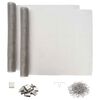 vidaXL Pokrov za svetlobne ja&scaron;ke s sponkami 2 kos 70 x 130 cm Inox 201