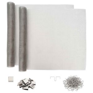 vidaXL Pokrov za svetlobne ja&scaron;ke s sponkami 2 kos 70 x 130 cm Inox 201