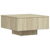 vidaXL Klubska mizica sonoma hrast 60x60x31,5 cm iverna plo&scaron;ča