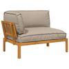 vidaXL Kavčna garnitura Taupe 133 x 92 x 69 cm Masiven les akacije