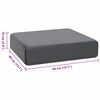 vidaXL Blazina za sedež Siva 40 x 40 x 10 cm PU pena