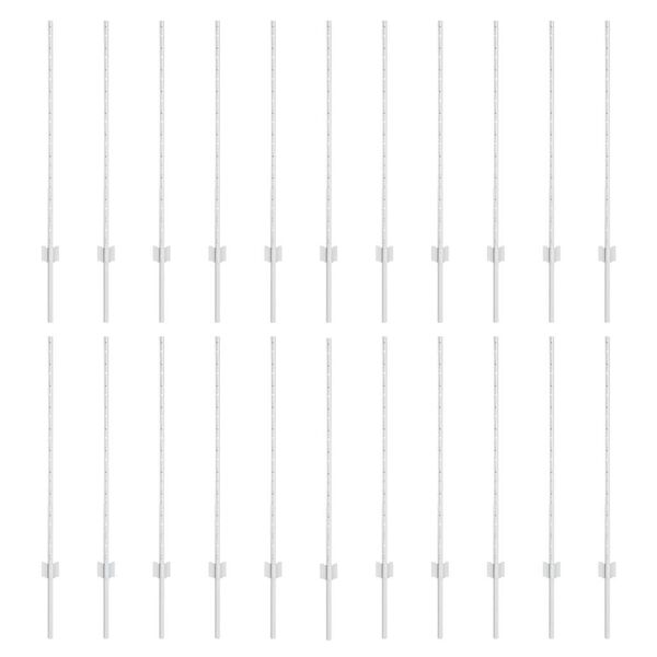 vidaXL Ograjni stebri 44 pcs srebrna 140 cm Jeklo