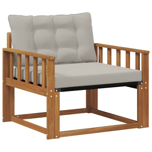 vidaXL Zunanja garnitura za sedenje Masivno akacijevo les in Textilene