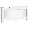 vidaXL Pokrov radiatorja Bela visok sijaj 172 x 19 x 81,5 cm