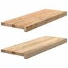 vidaXL Podloge za stopnice 2 kosa 70x30x2 cm trdna hrastovina
