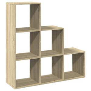 vidaXL Pregrada s knjižno omaro 3-nadstropna sonoma hrast 99x29x99 cm