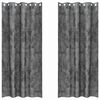 vidaXL Velvete zavese 2 kos Siva 245 x 140 cm Žamet