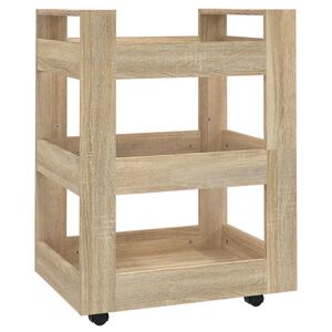 vidaXL Kuhinjski voziček sonoma hrast 60x45x80 cm inženirski les