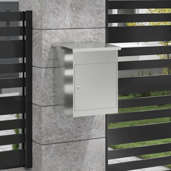 vidaXL &Scaron;katla za dostavo Črna 47,5 x 38 x 59 cm Cinkana jeklena