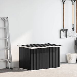 vidaXL Vrtna &scaron;katla za shranjevanje antracitna 109x67x65 cm