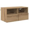 vidaXL TV stenska omara 60 x 30 x 30 cm Umetni hrast Inženirski les