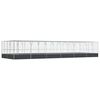 vidaXL Voliera s podalj&scaron;kom srebrna 1246x414x212 cm jeklo
