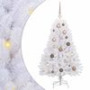 vidaXL Umestno božično drevo 120 cm PVC in jeklo Bela