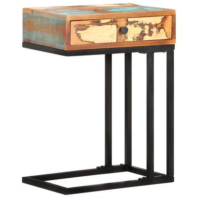vidaXL Stranska mizica U-oblike 45x30x61 cm trden predelan les