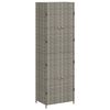 vidaXL Vrtna omara za shranjevanje siva 59x40x180 cm poli ratan