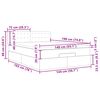 vidaXL Otomanska postelja z vzmetnico & LEDs taupe 140x190 cm blago