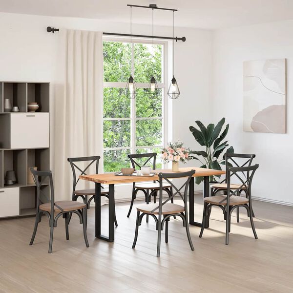 vidaXL Noge za konzolno mizico v obliki črke U, 2 kosa, črne, 38 x (72-73) cm, jeklo