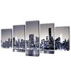 vidaXL Set platen s printom črnobel New York ponoči 200 x 100 cm