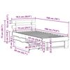 vidaXL Konstrukcija postelje Bela 75 x 190 cm Masivno borovo les
