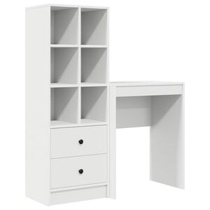 vidaXL Miza Bela 105,5 x 34 x 127 cm 2 kos