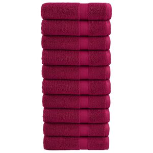 vidaXL Premium brisače SOLUND 10 kos bordo 50x100 cm 600 g/m2