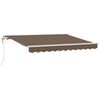 vidaXL Vlečna tenda Taupe 450 &times; 300 cm Tkanina in aluminij