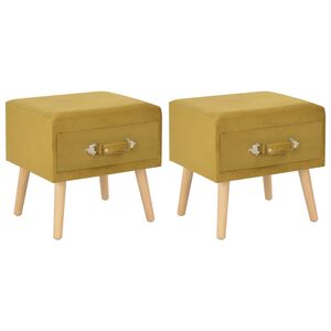 vidaXL Nočne omarice 2 kosa žamet 40x35x40 cm barva gorčice