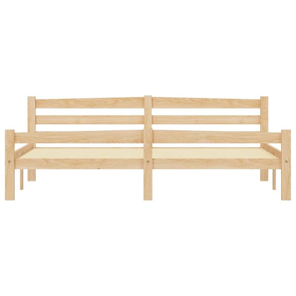 vidaXL Posteljni okvir iz trdne borovine 180x200 cm