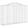vidaXL Obokane gabion košare 8 kosov 200x30x120/140cm pocinkano železo