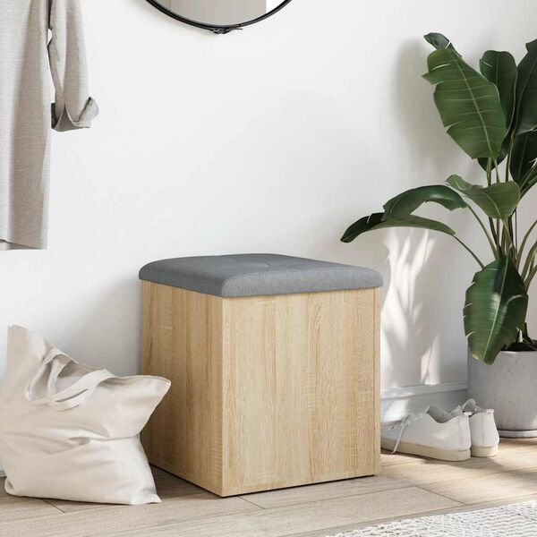 vidaXL Shranjevalna klop sonoma hrast 42x42x45 cm inženirski les