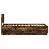 vidaXL Konstrukcija postelje Dimljeni oreh 70 x 190 cm Konstruiran les