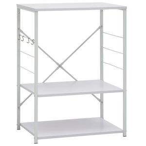 vidaXL Omarica za mikrovalovno pečico bela 60x39,6x79,5 cm inž. les