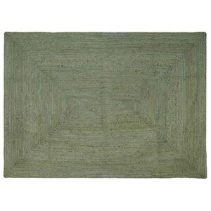 vidaXL Preproge za povr&scaron;ine Pravokotna Olivno zelena 240 x 340 cm Juta