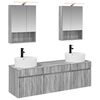 vidaXL Komplet omaric za kopalnico 5 pcs Siva Sonoma 50 x 14,5 x 70 cm