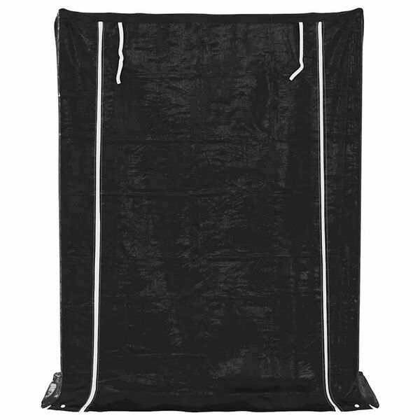 vidaxL Stojalo za drva z dežnim pokrovom 150x60x200 cm pocinkano jeklo