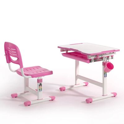 Vipack Nastavljiva otroška miza Comfortline 201 s stolom roza in bela
