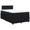 vidaXL Box spring postelja z vzmetnico črna 120x190 cm žamet