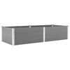 vidaXL Visoka greda 250x100x54 cm WPC siva